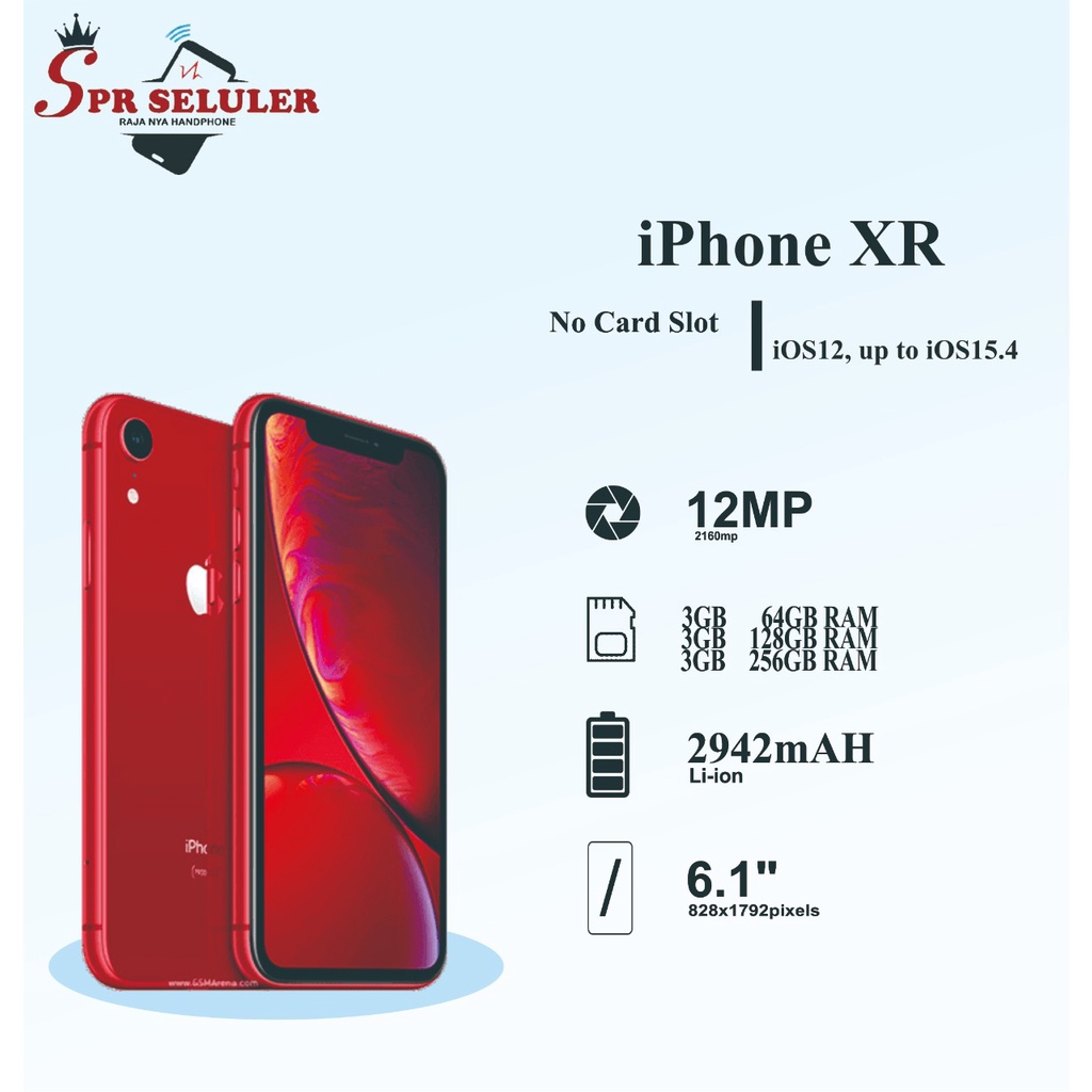 Jual IP IPhone XR 256GB 128GB 64GB BEKAS ORIGINAL 100 MULUS NORMAL