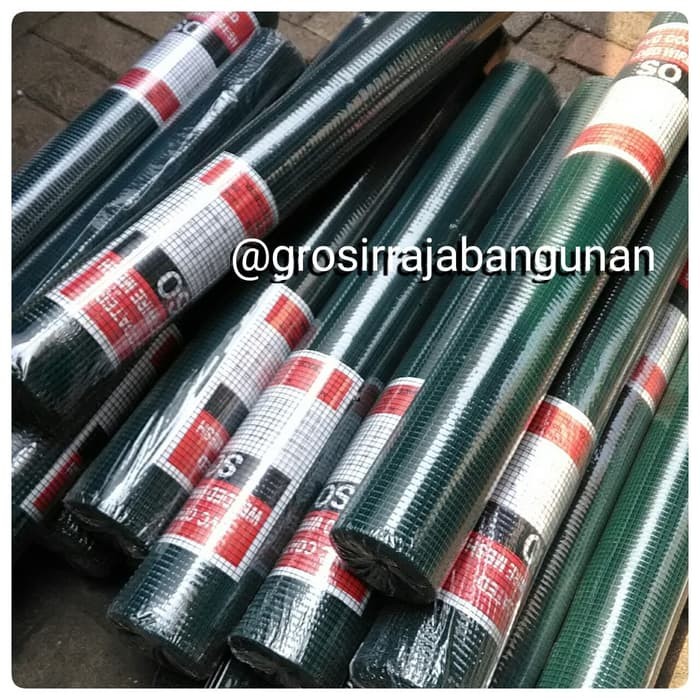 Jual Kawat Loket Pvc Hijau Inch Mesh Ayakan Ayak Ram Kandang