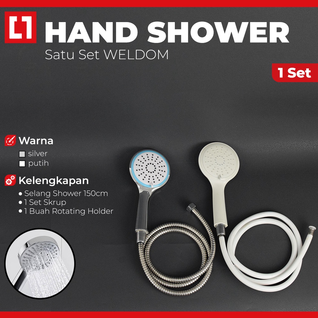 Jual Hand Shower Mandi Set Semprotan Air Weldom Shopee Indonesia