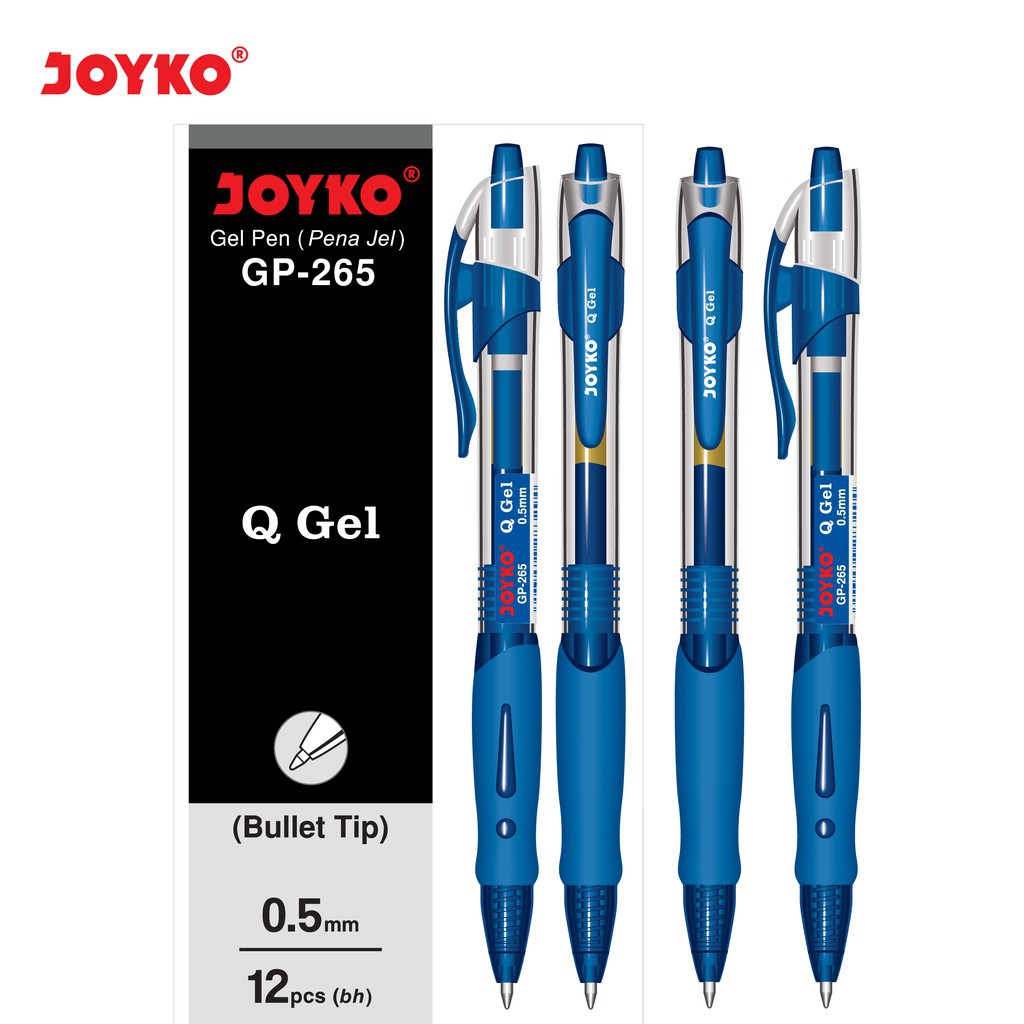 Jual Gel Pen Pulpen Pena Joyko Gp Blue Q Gel Mm Box Pcs