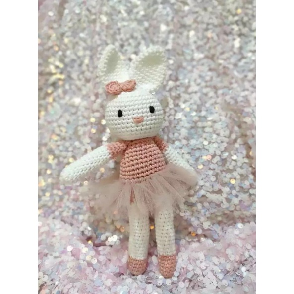 Jual Valerie Crochet Boneka Rajut Lucu Bunny Pale Handmade Shopee