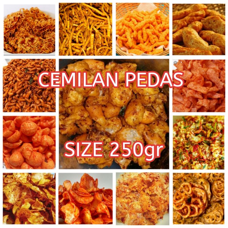 Jual CEMILAN PEDAS SIZE 250gr SNACK PEDAS CEMILAN PEDAS KERIPIK USUS