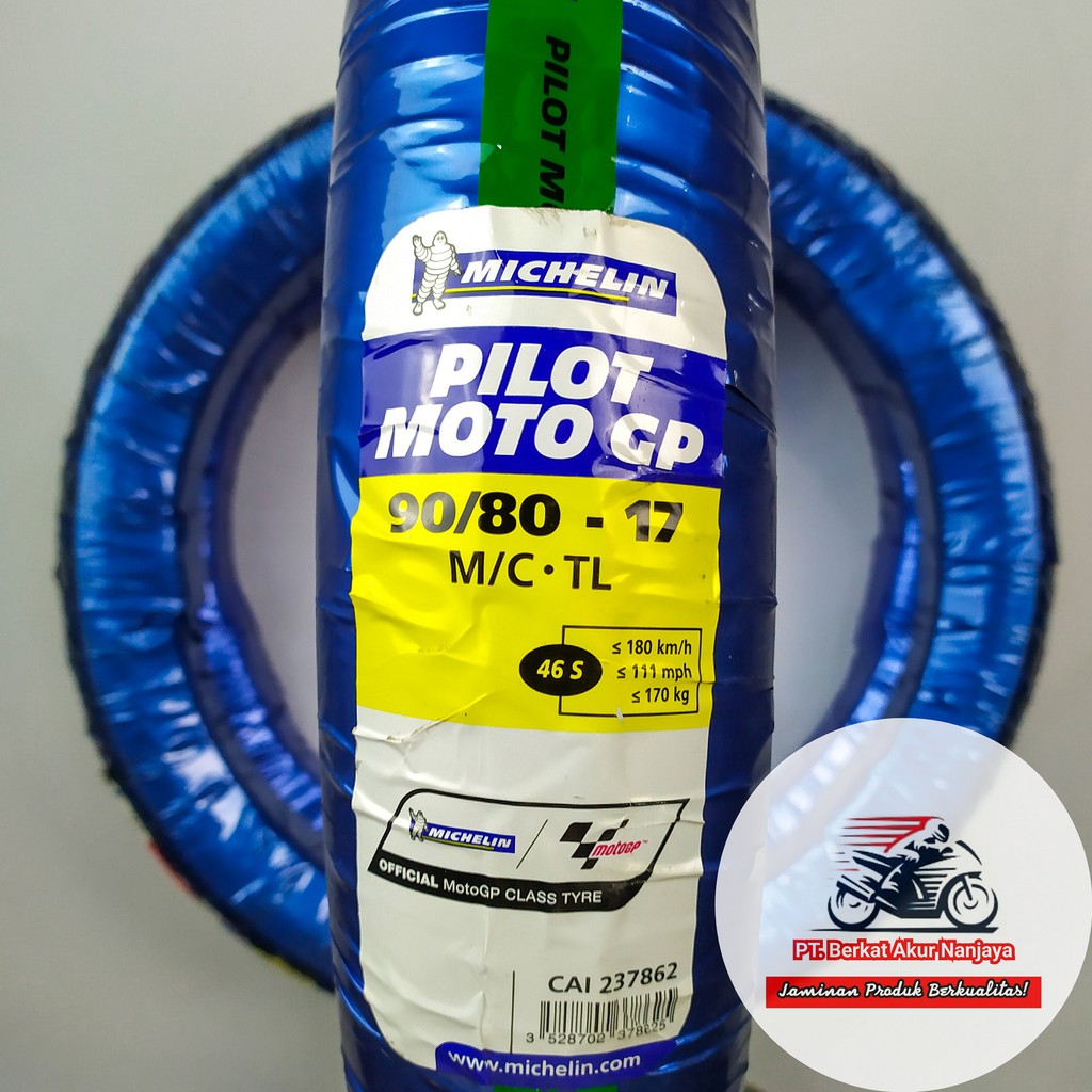 Michelin Pilot Moto GP 90 80 17 Ban Motor Tubeless Soft Compound BONUS