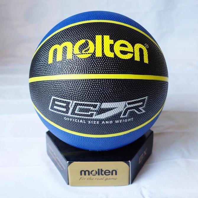 Jual Bola Basket Molten Bc R Original Hitam Biru Free Pentil Jaring