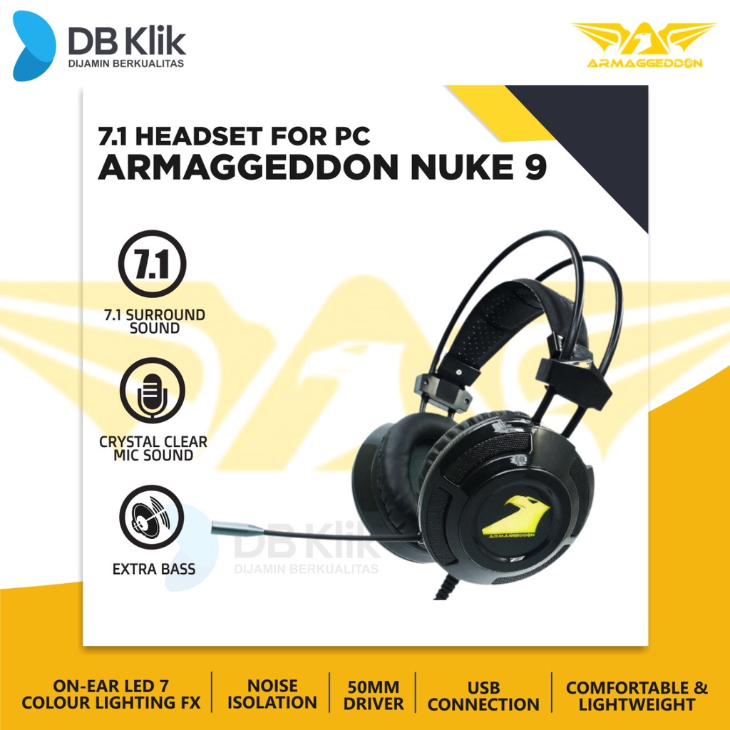 Jual Headset Gaming Armaggeddon Nuke The Ultimate Wired Nuke