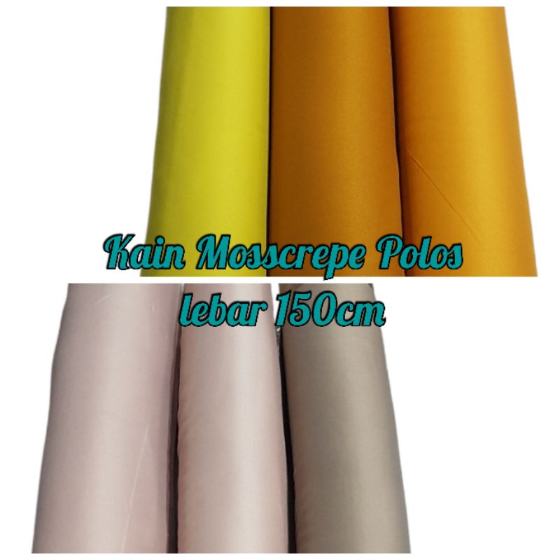 Jual Bahan Kain Mosscrepe Polos 02 Kain Moss Crepe Moskrep Krep Halus