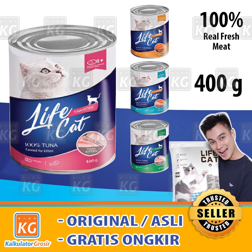 Jual Life Cat Kaleng Gr Tuna Salmon Basah Wet Food Makanan