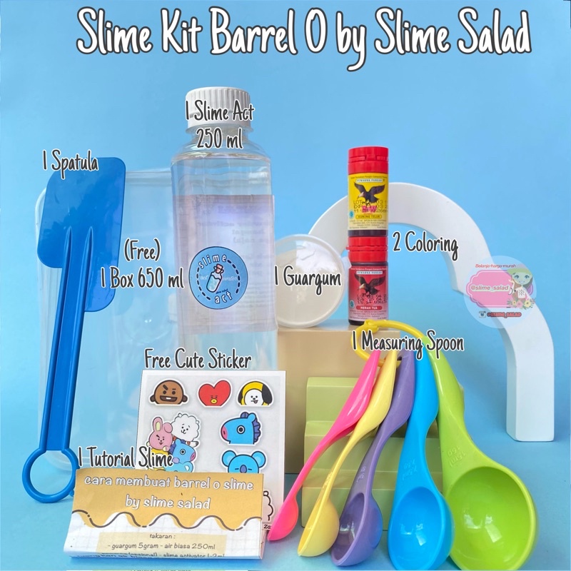 Jual Slime Kit Barrel O Paket Slime Lengkap Barrel O Slime Salad