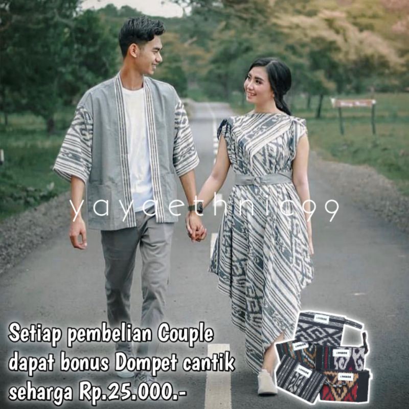 Jual Set Couple Baju Tenun Troso Couple Prewed Kemeja Ethnic Tenun