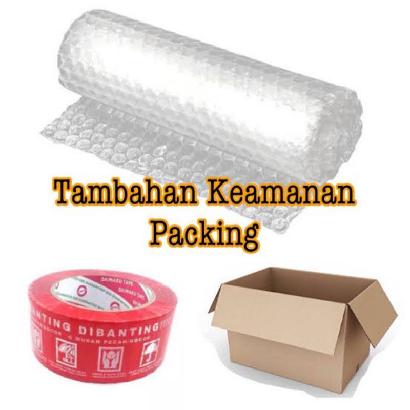 Jual Packing Tambahan Lengkap Kotak Buble Wrap Stiker Fragile