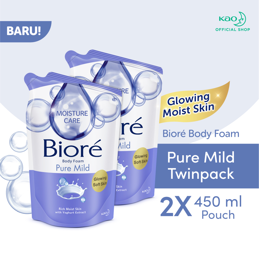 Biore Beauty Body Foam Pure Mild Ml Twinpack Sabun Mandi Cair Isi