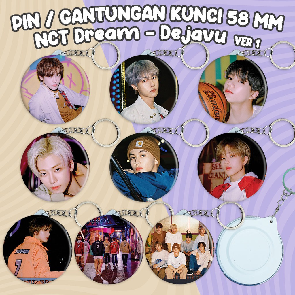 Jual Gantungan Kunci Atau Pin Nct Dream Dejavu Versi