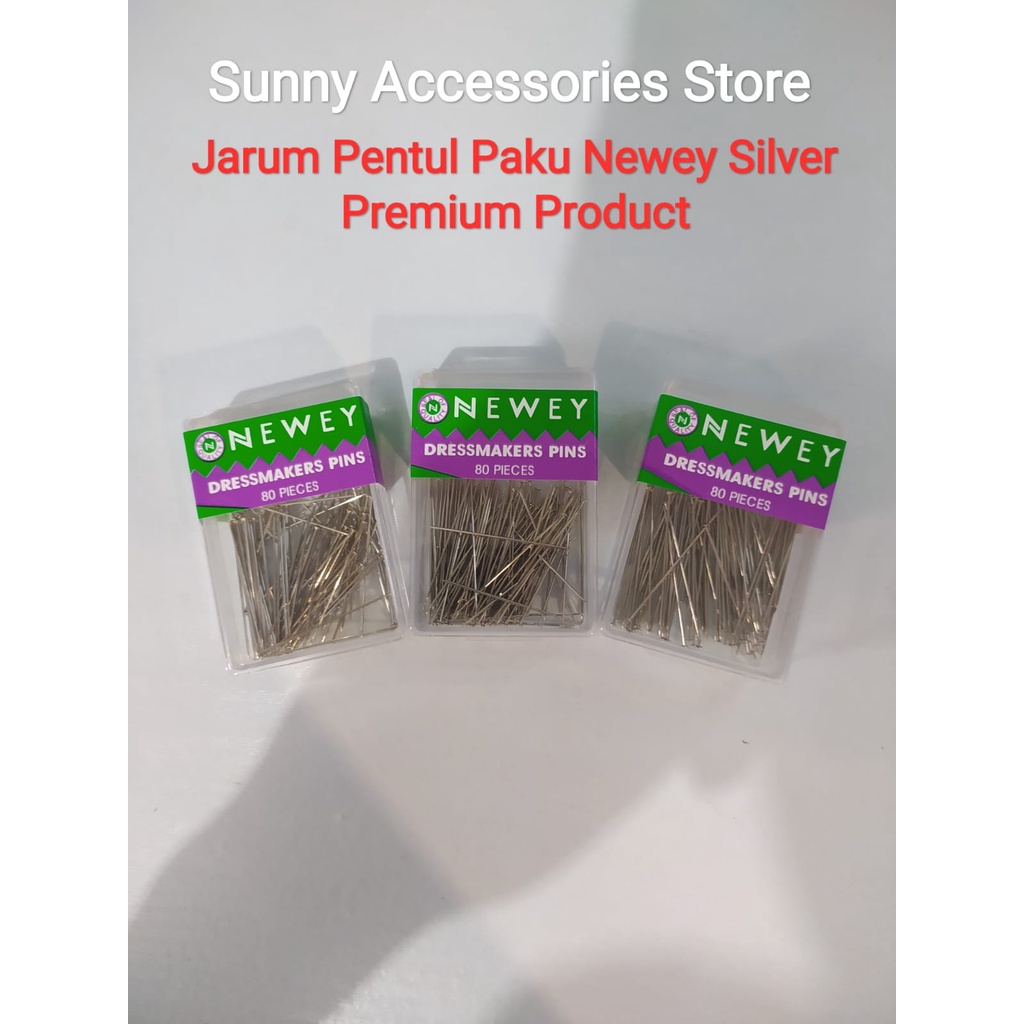 Jual Jarum Pentul Paku Newey Silver Kotak Mika Premium Product