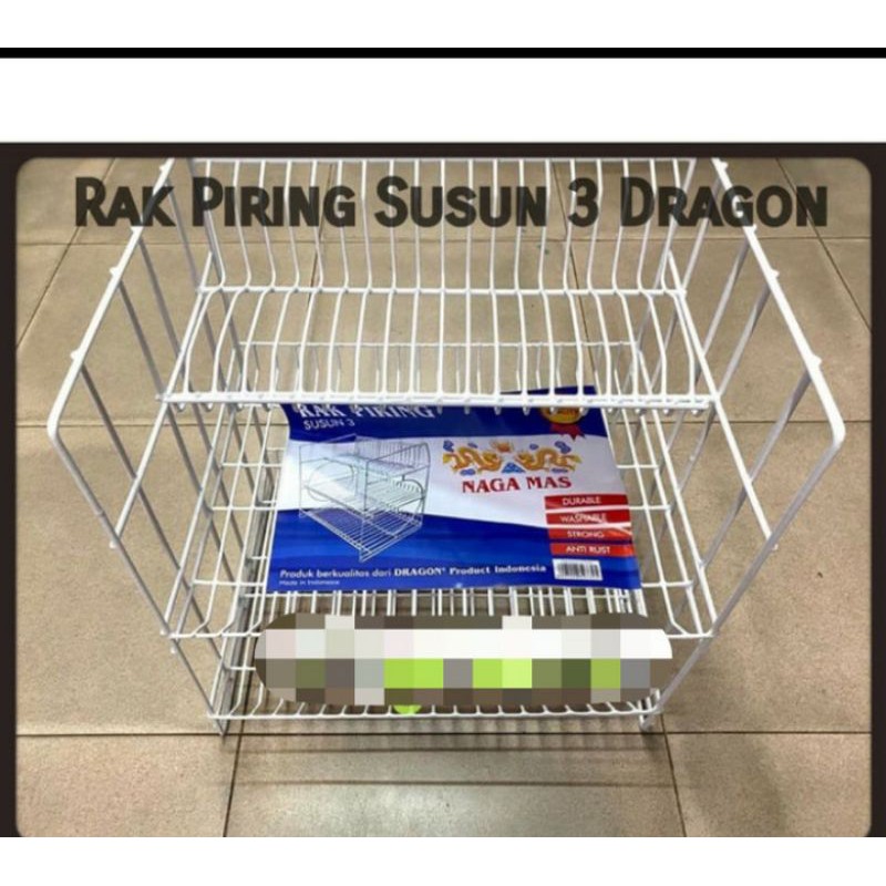 Jual Rak Piring Naga Mas 3 Susun Murah Tebal Rak Piring Besi Rak