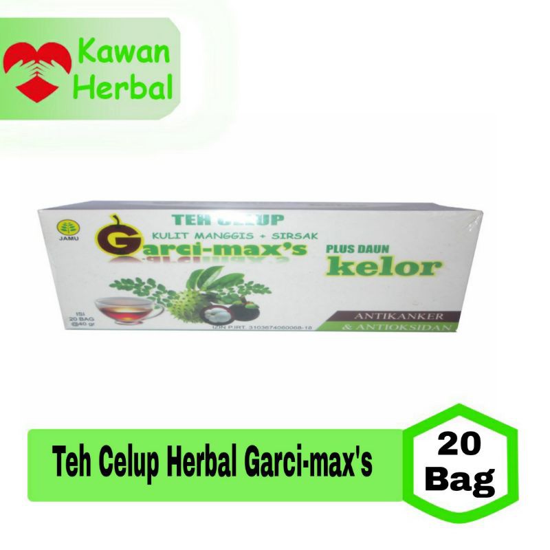 Jual Teh Celup Garcimax S Herbal Sirsak Manggis Plus Daun Kelor