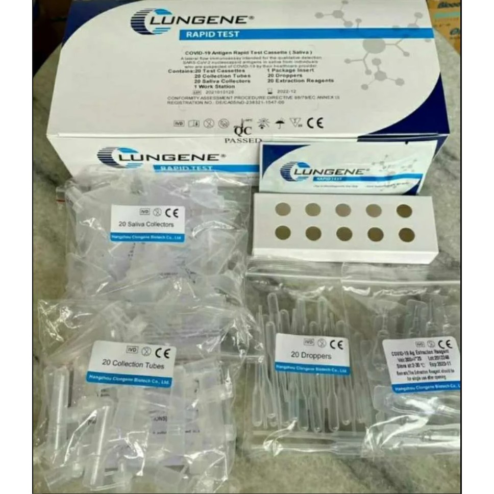 Jual Lungene Saliva Antigen Test Air Liur Box Isi Pcs Shopee