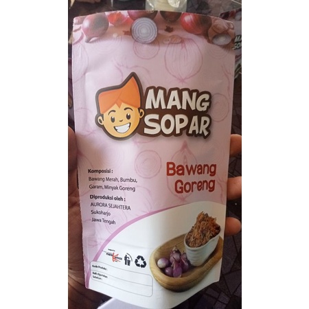 Jual Bawang Merah Goreng Atau Brambang Goreng Mang Sopar Shopee Indonesia