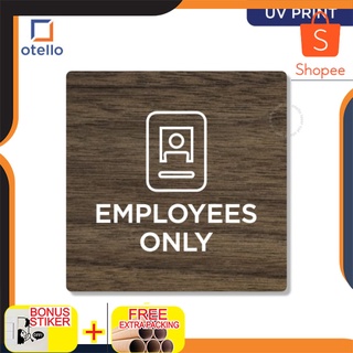 Jual Grosir Signage Employees Only Sign Board Staff Only Papan Label