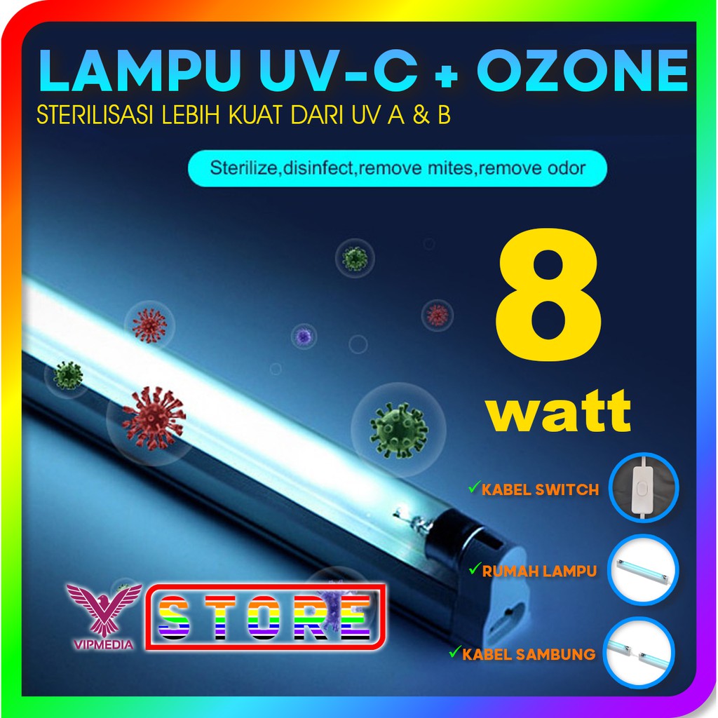 Jual Lampu Uv C Ultraviolet Sterilizer Virus Bakteri Tungau Germicidal