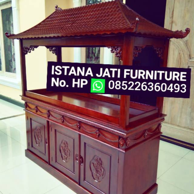 Jual Meja Aquarium Bufet Atap Furniture Meja Aquarium Bahan Jati