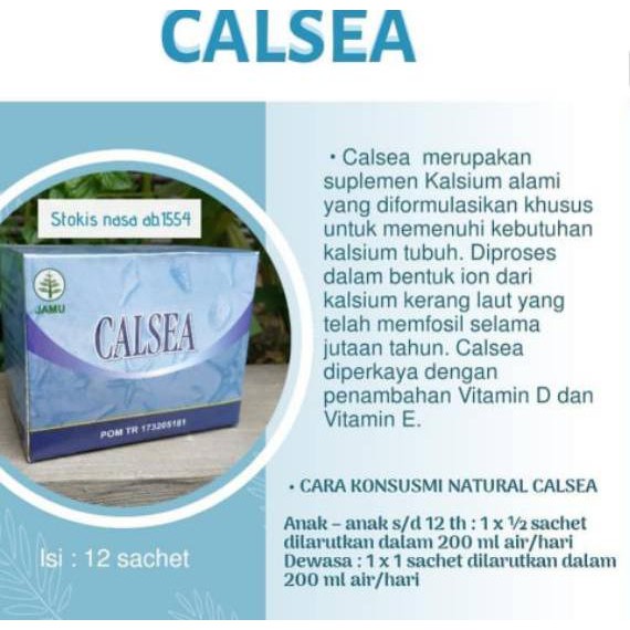 Jual Terbaru Calsea Plus Natural High Calcium Original Nasa D