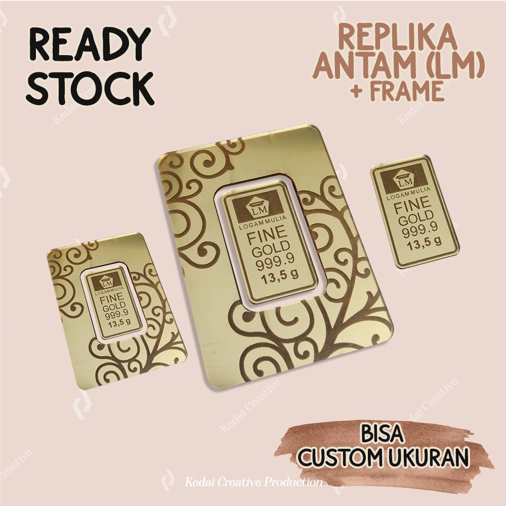 Jual Replika Dummy Logam Mulia Akrilik Gold Lm Model Baru Frame