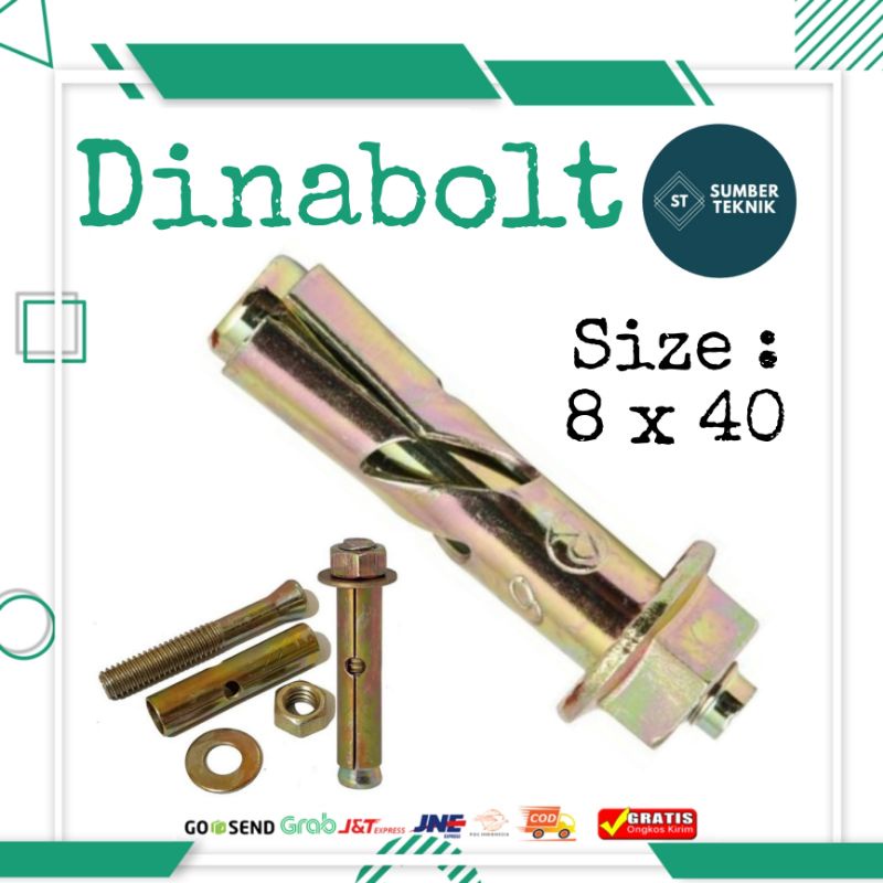 Jual Baut Beton Dynabolt Dinabol X Mm Shopee Indonesia