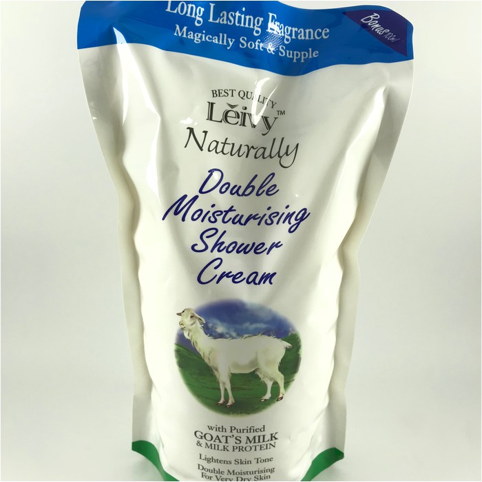 Jual LEIVY Goats Milk Shower Cream Sabun Mandi Susu Kambing 900 Ml