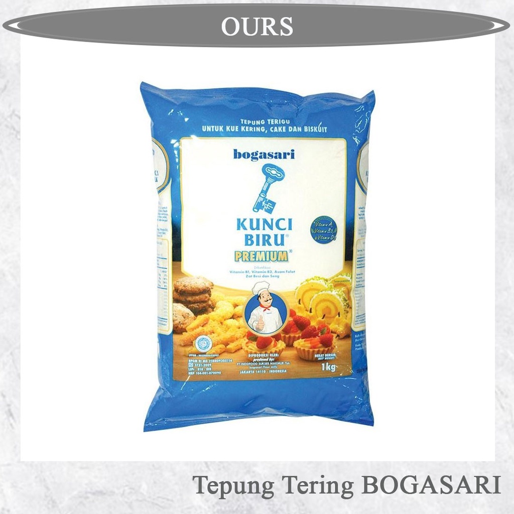 Jual BOGASARI Kunci Biru Tepung Terigu 1 Kg Shopee Indonesia