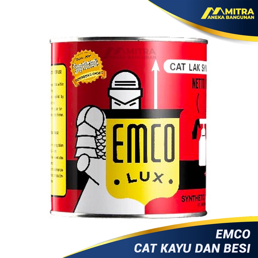 Jual Emco Lux Cat Kayu Besi 1kg Warna Standar Hitam Putih Gloss