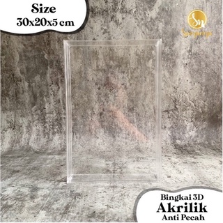 Jual Bingkai 30x20cm Akrilik Sliding Frame Akrilik 3D Mahar Shopee