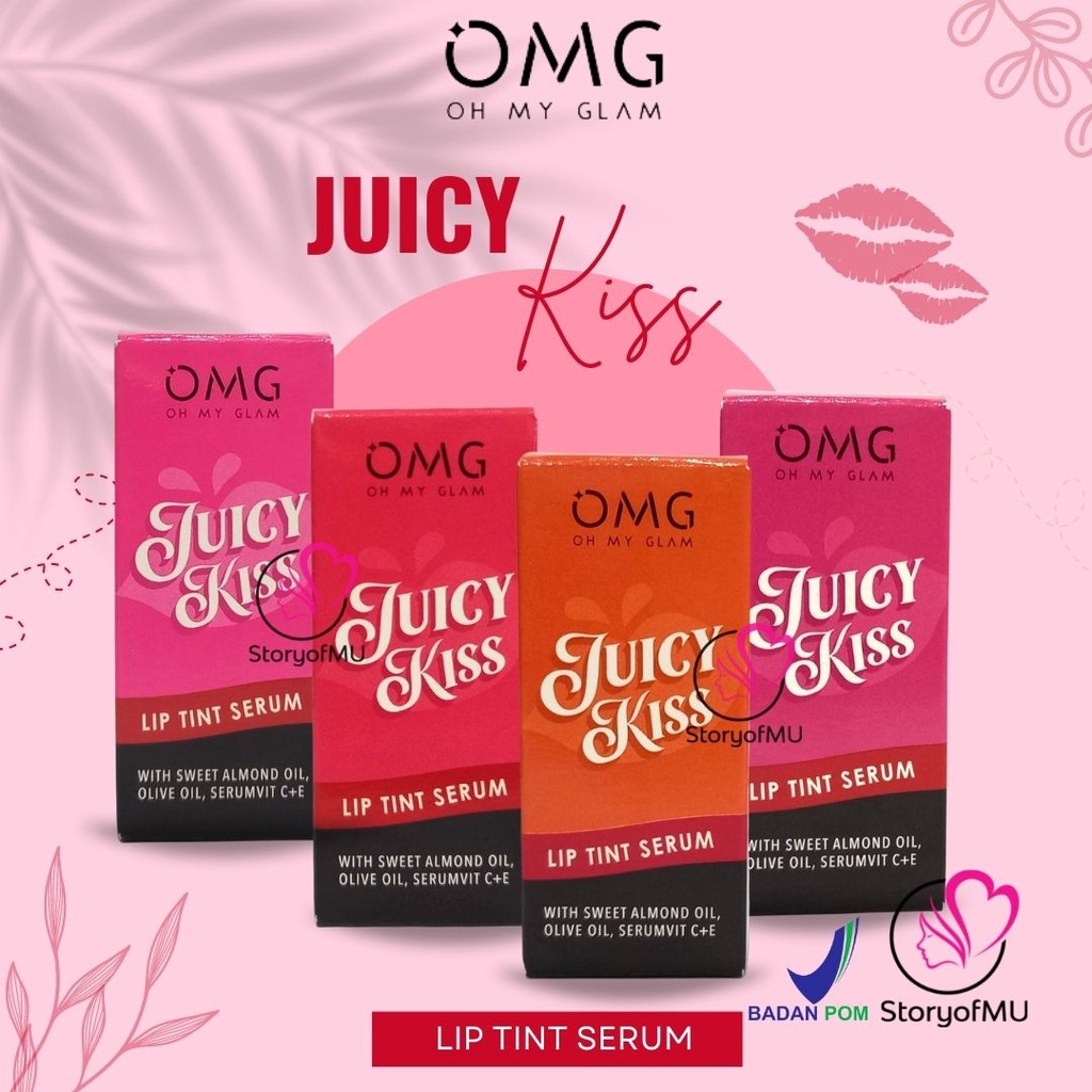 Jual OMG OH MY GLAM Juicy Kiss Lip Tint Serum 5 3gr Shopee Indonesia