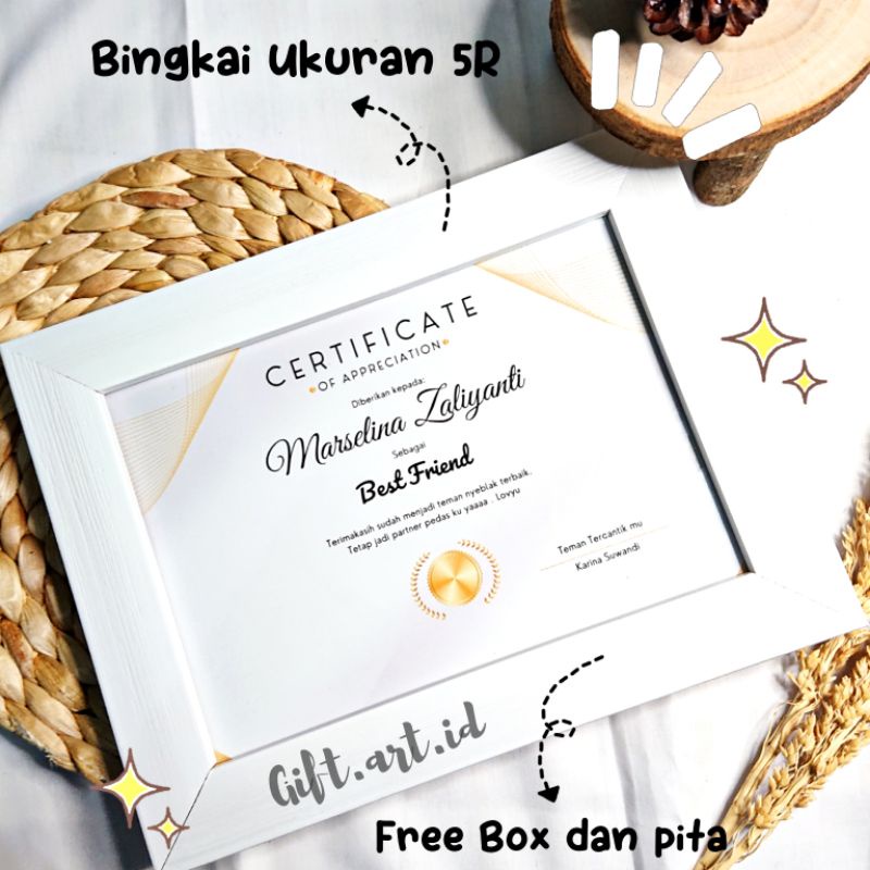 Jual Sertifikat Custom Boyfriend Husband Graduate Award Shopee Indonesia