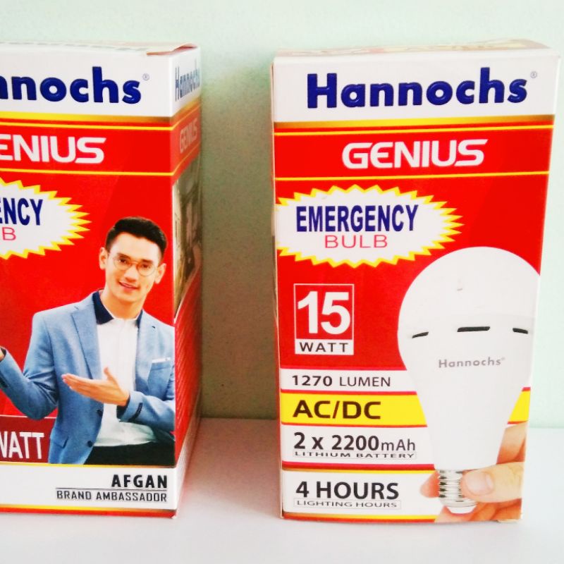 Jual LAMPU LED EMERGENCY HANNOCHS GENIUS 15 WATT AC DC FITTING