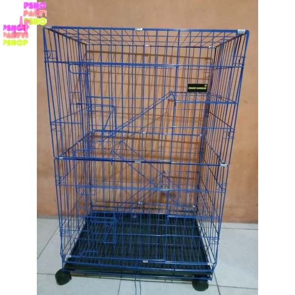 Jual Kandang Besi Lipat Ukuran X X Roda Kandang Kucing