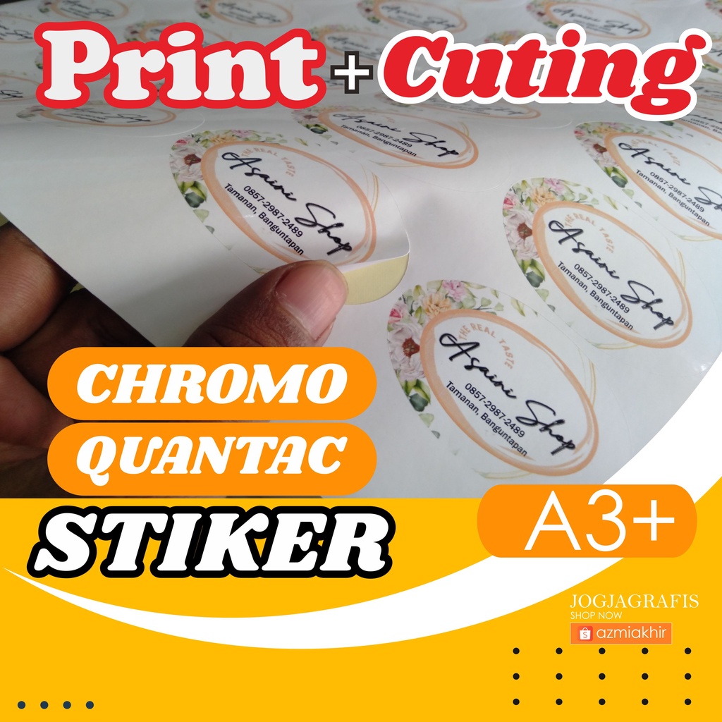 Jual STIKER A3 KROMO Quantac PRINT CUTING Tanpa Minimal Order