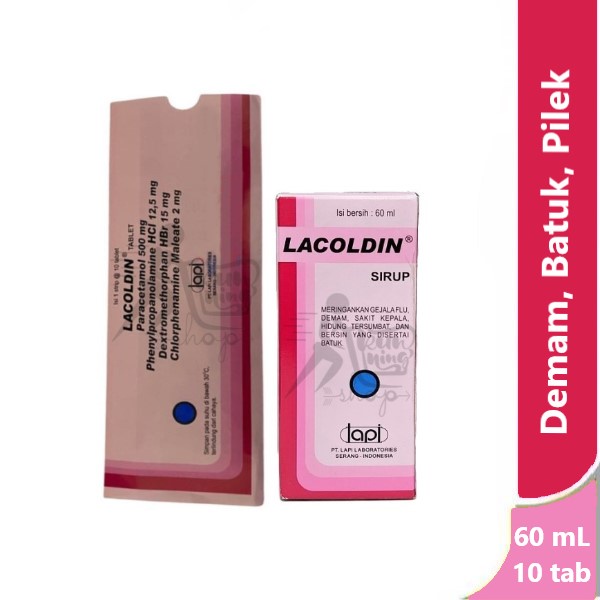 Jual Lacoldin Sirup Tablet Obat Demam Batuk Influenza Shopee