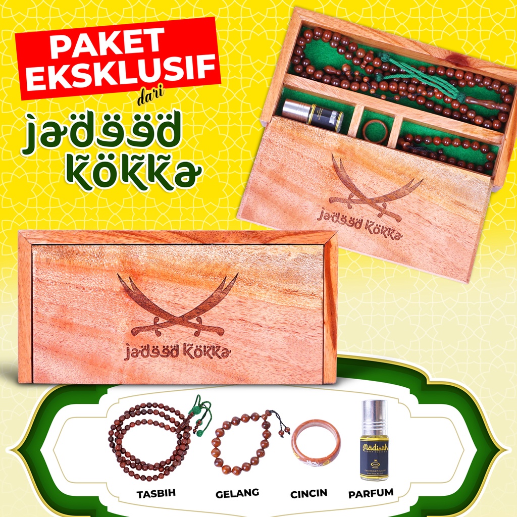 Jual Paket Tasbih Kokka Bulat Besar Uk Mm Bonus Parfum Gelang Dan