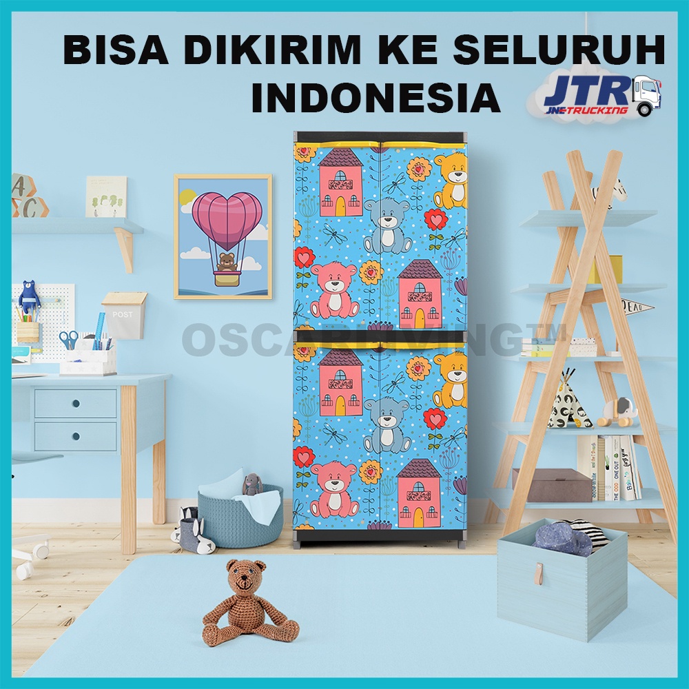 Jual Miami Orlando Teddy Bear Lemari Pakaian Plastik Jumbo Jtr Shopee