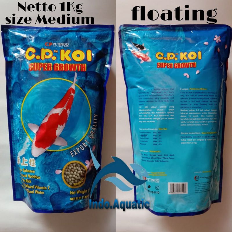 Jual Pelet Ikan Koi Cp Koi Super Growth Kg Makanan Ikan Koi Size S M