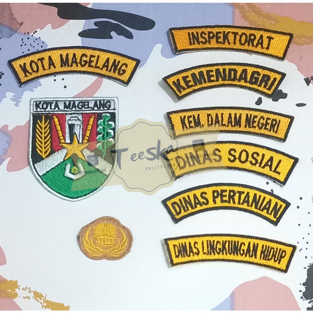 Jual Bet Badge Logo Dan Lokasi Bordir Seragam Pdh Khaki Pns Pria Atau