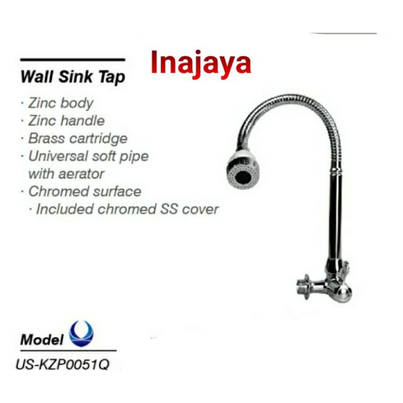 Jual Wall Sing Tap Kran Sink Cuci Piring Angsa Plexibel Keran Cucian