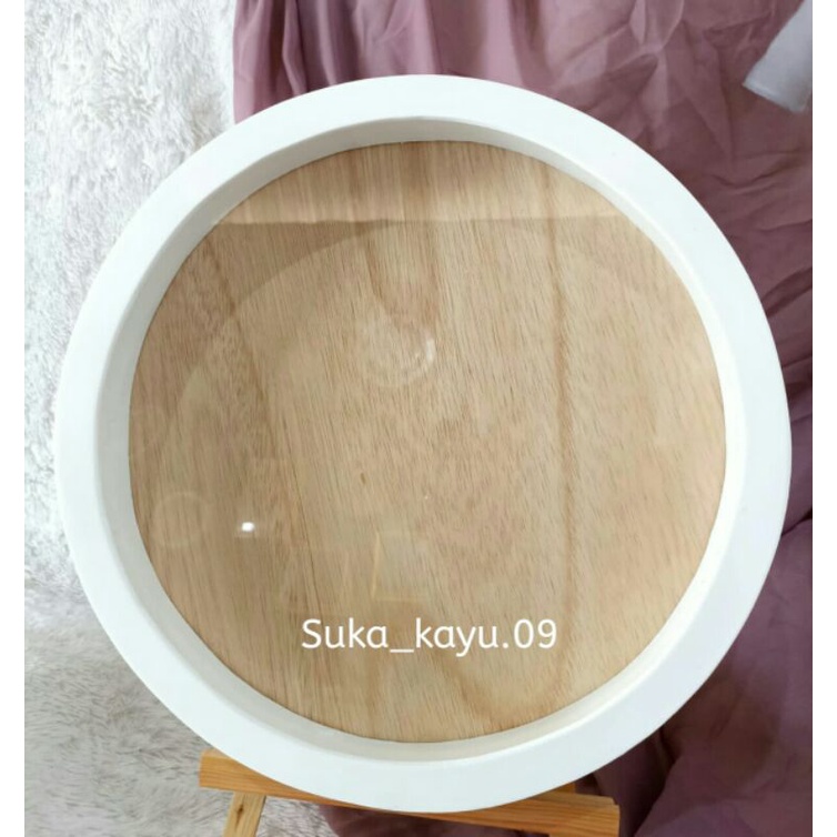 Jual Bingkai Bulat Pigura Mahar Frame Lingkaran Figura Kayu Mas Kawin