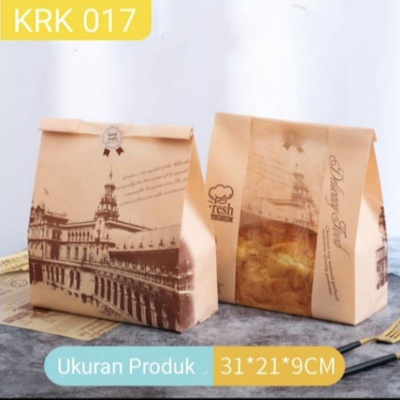 Jual Packaging Kertas Roti Pc Krk Kemasan Kertas Roti Roti