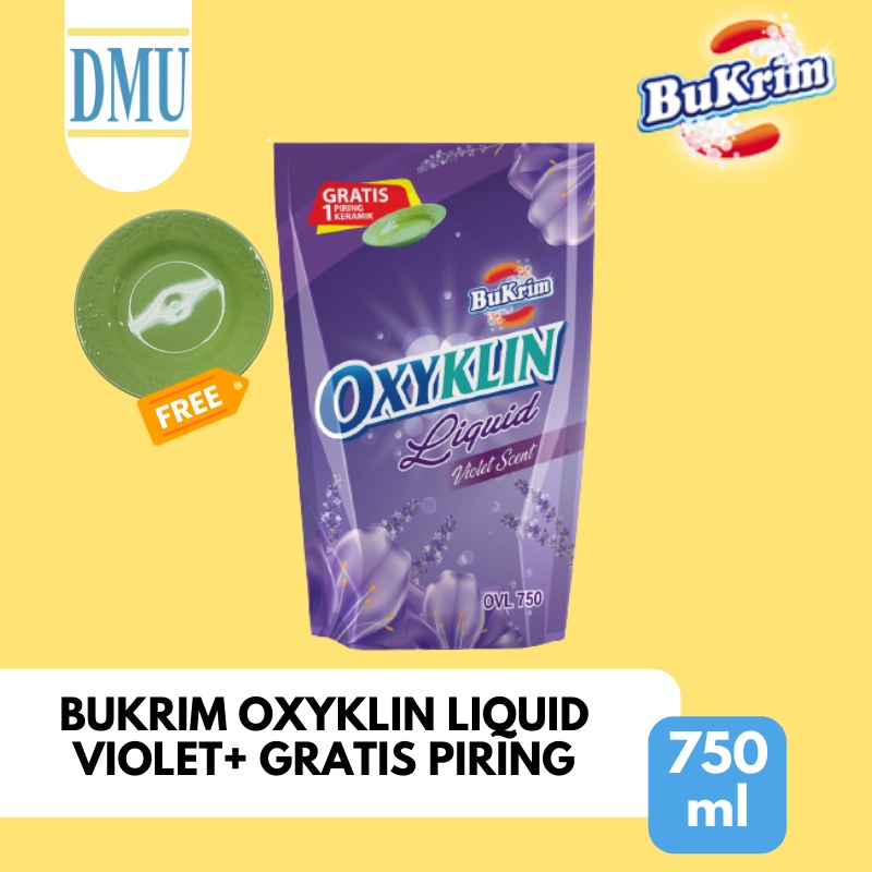 Jual Sabun Detergent Cair BuKrim Oxyklin Violet 750ml Gratis Piring