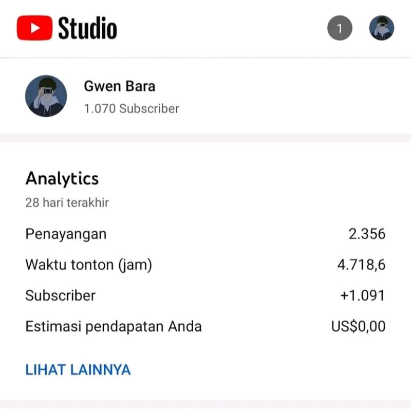 Jual Akun Youtube Subscribe Belum Monetisasi Shopee Indonesia