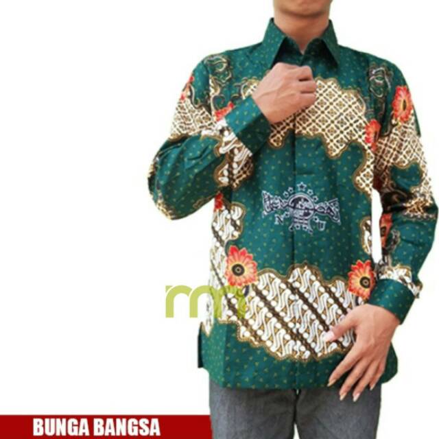 Jual Kemeja Batik Nu Nahdlatul Ulama Kemeja Bunga Bangsa Shopee