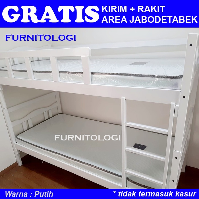 Jual Ranjang Susun Putih Ranjang Tingkat Susun Bunk Bed Minimalis