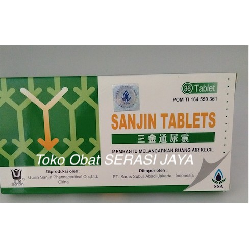 Jual SANJIN TABLETS 36 TABLET KESEHATAN GINJAL KANDUNG KEMIH KHASIAT