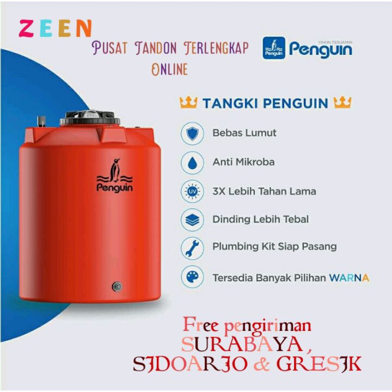 Jual TANDON AIR TANGKI AIR TOREN PENGUIN RT4 TB500 5100 L ZEEN Shopee